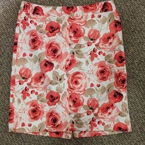 Knee length floral skirt